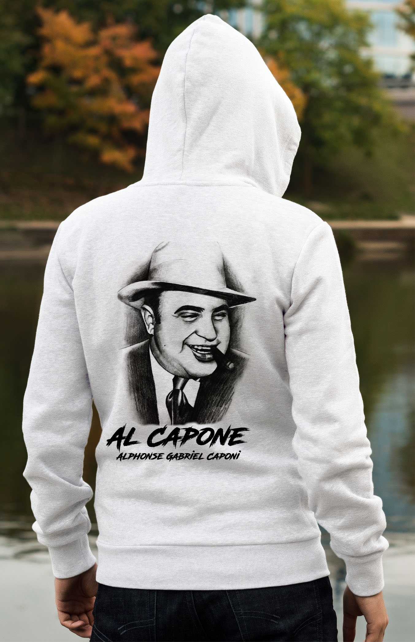 Pánska mikina s kapucňou Al Capone